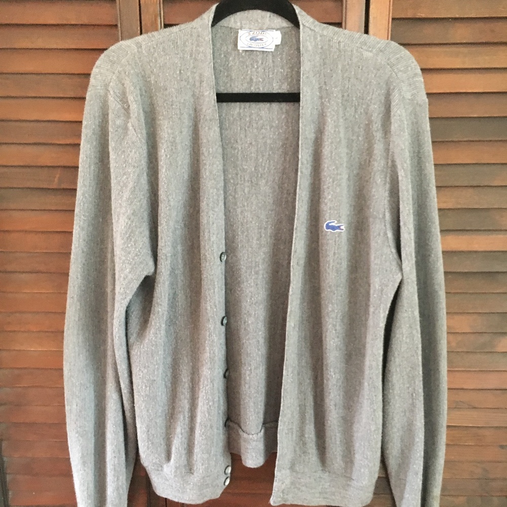 Vintage 80s Lactose Gray Cardigan